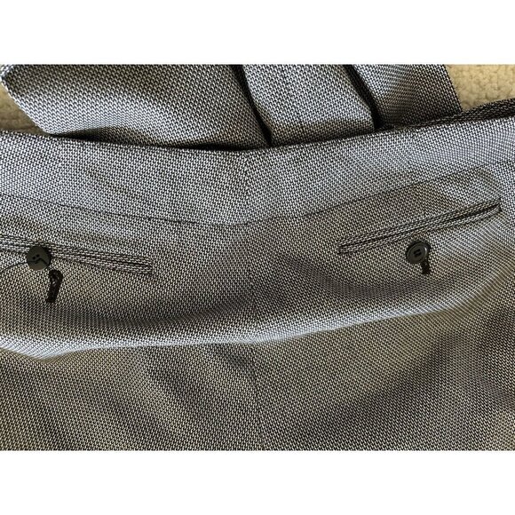 Calvin Klein Womens Mid-rise Flat Front Wide Leg Black /White Tweed Pants Size 2 - Picture 6 of 10